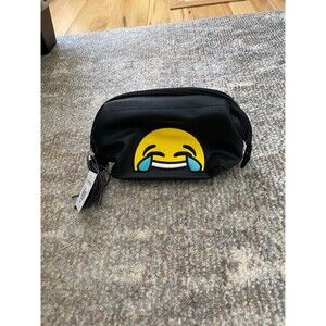 Olivia Miller Grinning Crying Emoji Bag/Cosmetic Bag/School, NWT